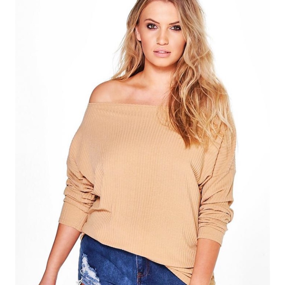 Plus Size Boohoo Off The Shoulder Top